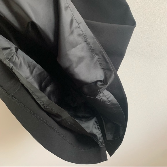 CALVIN KLEIN Simple Cap Sleeve Peplum Skirt Jewel Neck Black Midi Dress Stretch - Picture 13 of 15